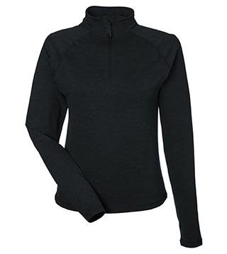 Ladies Fairway Marbled Jersey Quarter-Zip Pullover