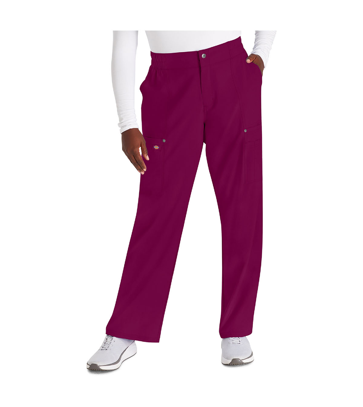 Mid Rise Zip Fly Wide Leg Cargo Pant