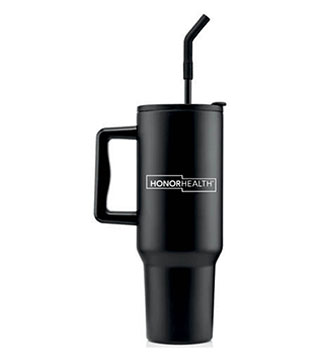 HH1-105 - 40 oz Legrand Vacuum Tumbler with Handle - Black