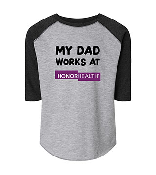 My Dad Works Toddler Jersey Three-Quarter Sleeve Tee