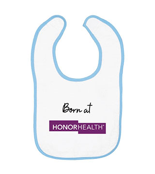 HH1-86738-DTFKID - Infant Contrast Trim Terry Bib