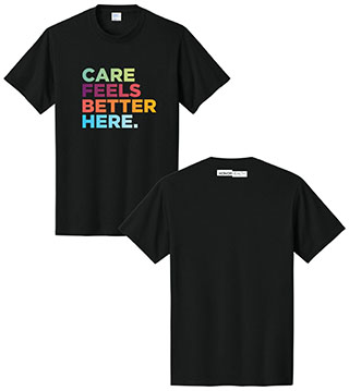 HH1-PC54-DTFBOL - Bold - Care Feels Better Here. Unisex Crew Tee