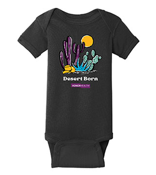 Desert Born Cactus Infant Short Sleeve Baby Rib Bodysuit