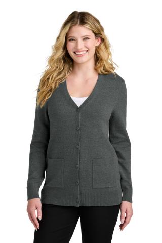 Ladies Easy Care Button-Up Cardigan Sweater